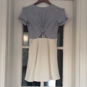 Wonder Tied Line & Dot Dress